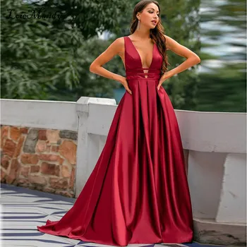 Красные вечерние платья с V-образным вырезом, Длинное Вечернее платье со стреловидным шлейфом 2022 года, Вечерние платья для женщин, Большие Размеры, праздничное платье для боди